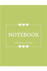 Notebook Extra Large: Light Moss: Notebook 8.5 X 11: Notebook 400 Pages
