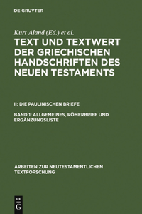Allgemeines, Römerbrief Und Ergänzungsliste