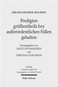 Johann Joachim Spalding -- Kritische Ausgabe
