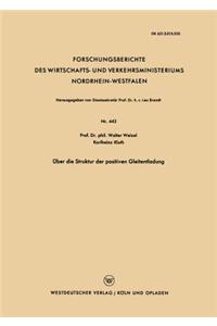 Über die Struktur der positiven Gleitentladung
