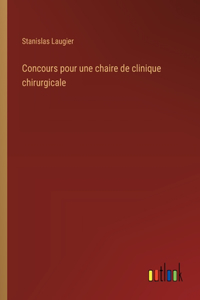 Concours pour une chaire de clinique chirurgicale
