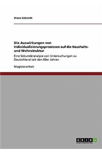 Die Auswirkungen von Individualisierungsprozessen auf die Haushalts- und Wohnstruktur