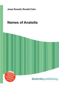 Names of Anatolia