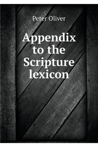 Appendix to the Scripture Lexicon