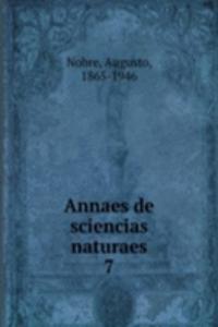 ANNAES DE SCIENCIAS NATURAES