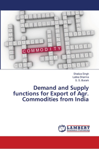 Demand and Supply functions for Export of Agr. Commodities from India