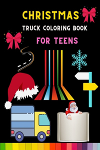 Christmas truck coloring book for teens