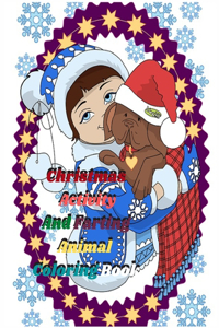 Christmas activity and farting animal coloring book