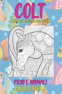 Libro da colorare per adulti - Livello facile - Fiori e Animali - Сolt