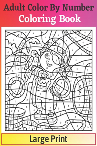 Adult Color By Number Coloring Book Large Print