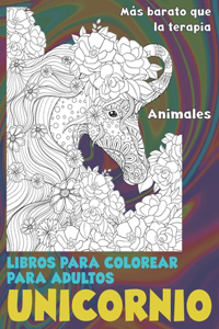 Libros para colorear para adultos - Más barato que la terapia - Animales - Unicornio
