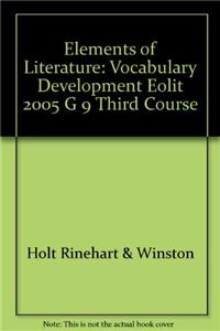 Elements of Literature: Vocabulary Development Third Course