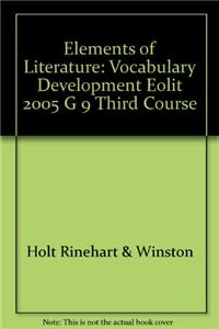 Elements of Literature: Vocabulary Development Third Course