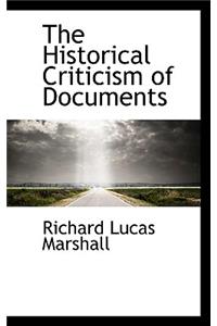 The Historical Criticism of Documents