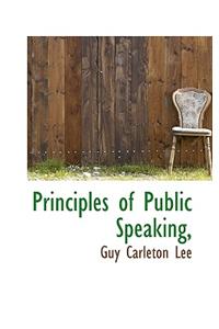 Principles of Public Speaking,