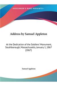 Address by Samuel Appleton