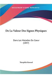 de La Valeur Des Signes Physiques