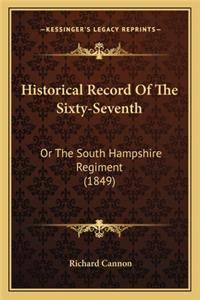 Historical Record of the Sixty-Seventh
