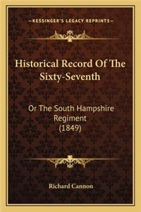 Historical Record of the Sixty-Seventh