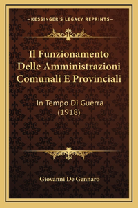Il Funzionamento Delle Amministrazioni Comunali E Provinciali