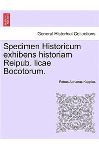 Specimen Historicum Exhibens Historiam Reipub. Licae Bocotorum.