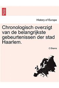 Chronologisch Overzigt Van de Belangrijkste Gebeurtenissen Der Stad Haarlem.
