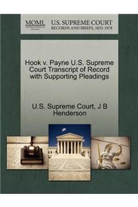 Hook V. Payne U.S. Supreme Court Transcript of Record with Supporting Pleadings