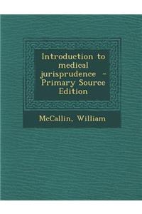 Introduction to Medical Jurisprudence