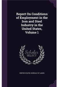 Report on Conditions of Employment in the Iron and Steel Industry in the United States, Volume 1