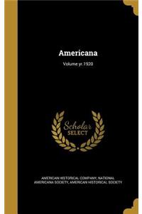 Americana; Volume yr.1920