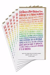 6-Pack Em & Friends Love Wins Wedding Card