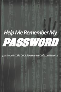 help me remember my password - password code book to save website passwords