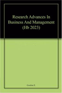 Research Advances In Business And Management (Hb 2023)