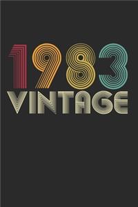 Vintage notebook paper 1983 Birthday 37th Gift