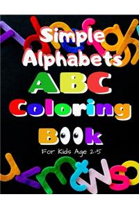 Simple Alphabets ABC Coloring Book