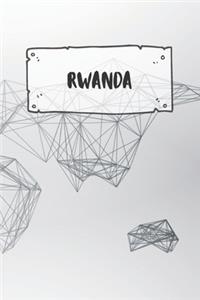 Rwanda: Dotted Travel Diary Notebook or Journey Dotted Grid Journal - Holiday Trip Pocketbook for Men and Women with Dots