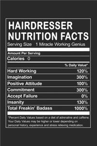 Hairdresser Nutrition Facts