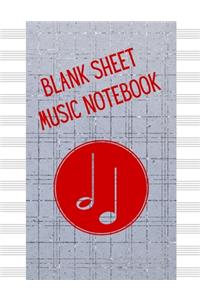 Blank Sheet Music Notebook