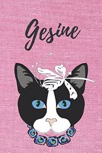 personalisiertes Notizbuch Katze / Journal / Malbuch / Tagebuch / Kritzelbuch / DIN A5 / Geschenk Gesine