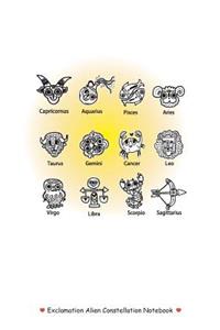 Exclamation Alien Constellation Notebook