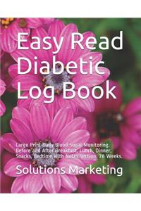 Easy Read Diabetic Log Book
