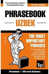 English-Uzbek Phrasebook and 250-Word Mini Dictionary