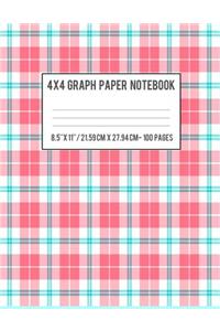 Graph Paper Notebook 4x4