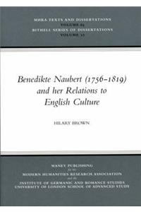 Benedikte Naubert (1756-1819) and Her Relations to English Culture