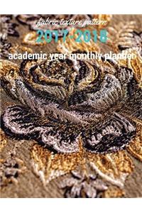 Fabric Texture Pattern 2017-2018 Academic Year Monthly Planner