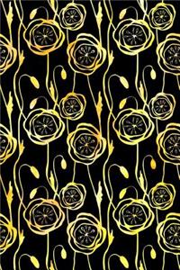 Bullet Journal Notebook Scribbly Watercolor Flowers Pattern 5