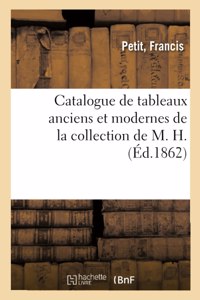Catalogue de Tableaux Anciens Et Modernes de la Collection de M. H.