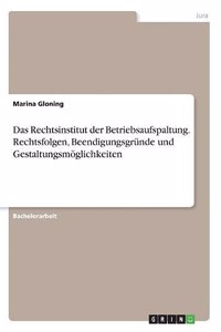 Rechtsinstitut der Betriebsaufspaltung. Rechtsfolgen, Beendigungsgründe und Gestaltungsmöglichkeiten