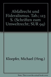 Abfallrecht Und Foderalismus