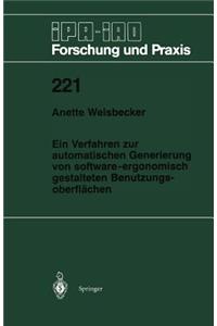 Verfahren Zur Automatischen Generierung Von Software-Ergonomisch Gestalteten Benutzungsoberflächen